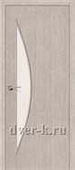 Остекленная ламинированная межкомнатная дверь Мастер-6 3D Cappuccino