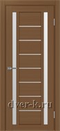 Межкомнатная дверь Оптима Порте Турин 558.212 в экошпоне орех со стеклом Мателюкс