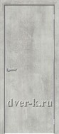 Офисная межкомнатная дверь Стандарт Плюс с алюминиевой кромкой в ПВХ серый бетон