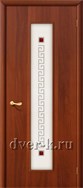 Остекленная ламинированная межкомнатная дверь Тиффани-1 итальянский орех
