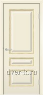 Эмалированная межкомнатная дверь Версаль ДГ ваниль с патиной золото